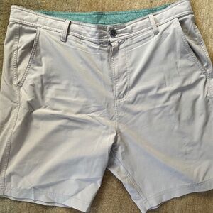 Free Fly Shorts Mens Grayish Blue Hybrid Wicking Stretch 4-Way Stretch Size 34